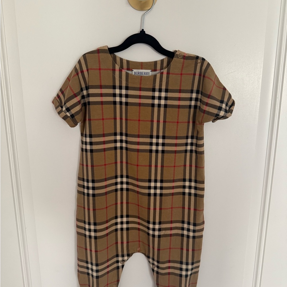Authentic Burberry Baby Romper – Size 12M (80cm) – Classic Check